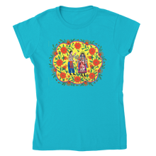 Load image into Gallery viewer, Flax blooms Cossack to the girl goes Womens T-shirt
