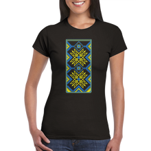 Load image into Gallery viewer, Printed Trident Embroidered Womens T-shirt
