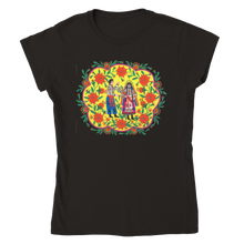 Load image into Gallery viewer, Flax blooms Cossack to the girl goes Womens T-shirt
