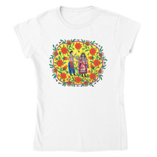 Load image into Gallery viewer, Flax blooms Cossack to the girl goes Womens T-shirt
